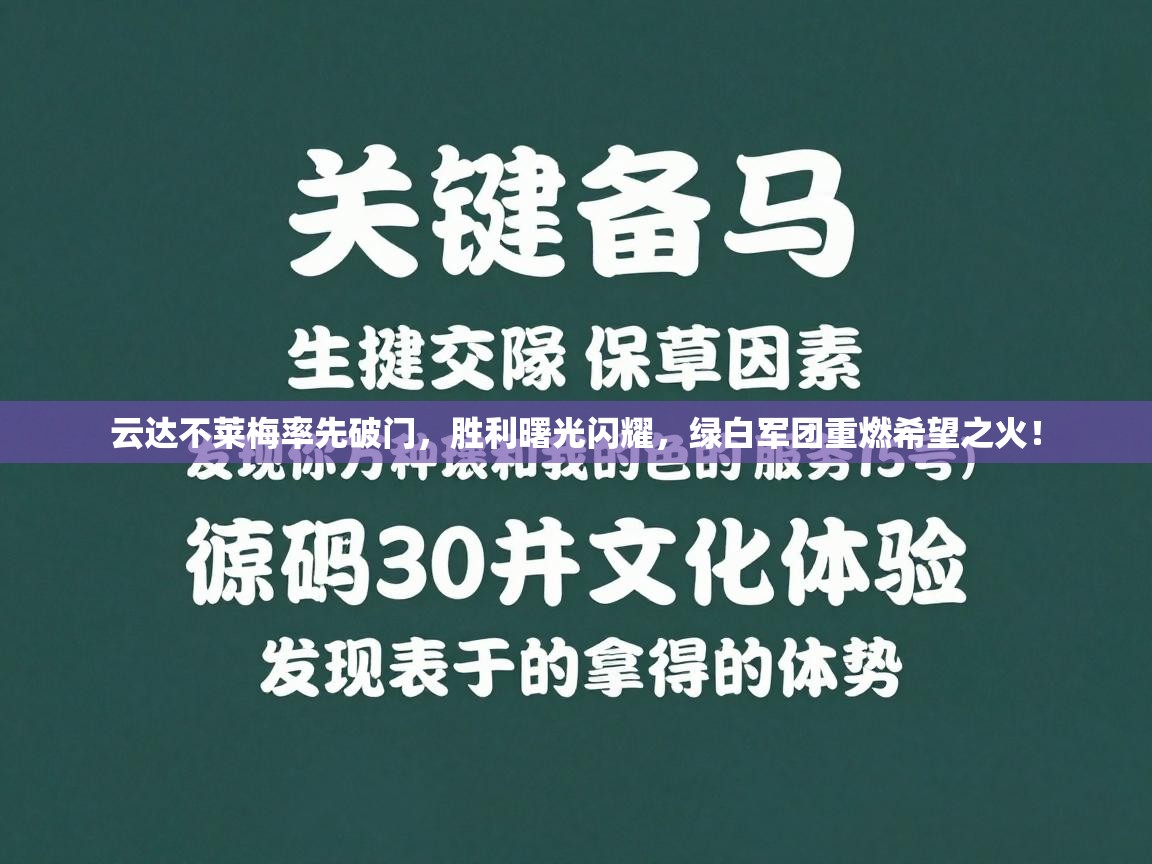云达不莱梅率先破门，胜利曙光闪耀，绿白军团重燃希望之火！  第2张